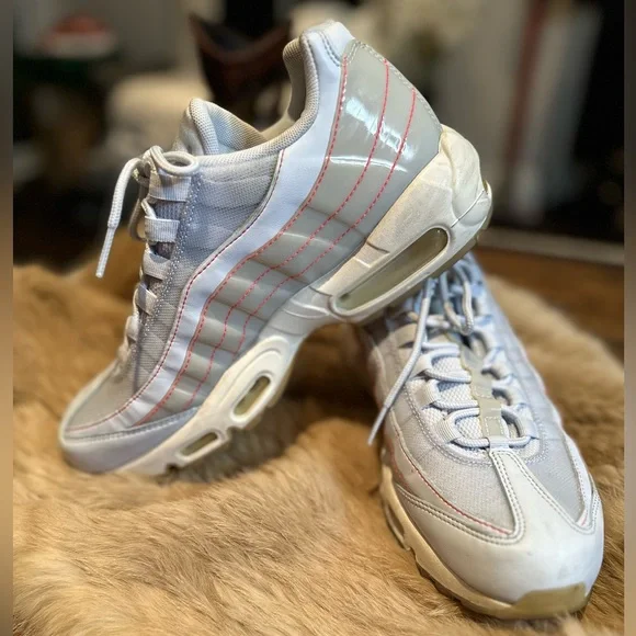 Nike Air Max 95 SE Womens 9 Half Blue Summit White Off Shoes 918413-400 - Picture 2 of 8